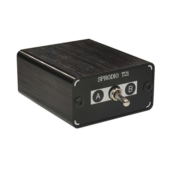 Picture of Generic SPRODIO 2 PORT 3.5mm Stereo Audio Switch Box AUX headphone Speaker Manual selector switcher Use 6A toggle switch (2 in 1 out / 1 in 2 out) -T21