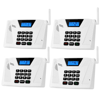 Picture of Intercoms Wireless for Home Upgrade 2024, Hands Free Intercom 5300 Feet Range, Real Time Two Way Communication Full Duplex Intercom System for Office Hotel House with Group Call(4 Pack)