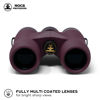 Picture of Nocs Provisions Field Issue 10x32 Waterproof Binoculars, 10X Magnification, Bak4 Prism, Wide View Multi-Coated Lenses for Bird Watching, Hunting & Wildlife Viewing - Oxblood Maroon