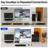 Picture of USB 3.0 Switch 4 Computers,Camgeet 4 Port USB Switch Selector Sharing 4 USB Devices,Keyboard Mouse Switch,USB Switcher Compatible with Mac/Windows/Linux,Wired Remote and 4 USB 3.0 Cable Included