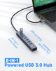Picture of 7 Ports USB 3.0 Hub, USB to Network HUB with 6 USB 3.0 Data Transmission, Gigabit Ethernet Port and 5V/3A Power Port,USB Aluminum Extension for Laptop, iMac, PC, USB Flash Drives etc