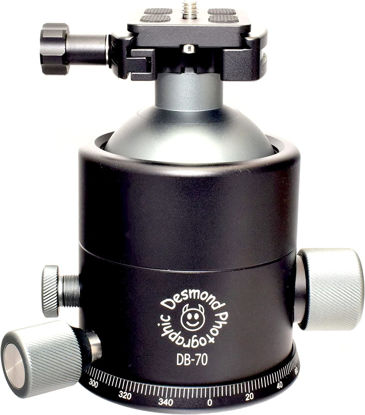 Picture of Desmond DB-70 70mm Ball Head Arca Compatible w Pan Lock & DRC-60 Rapid Clamp for Tripod