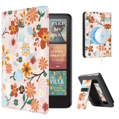 Picture of CoBak Stand Case for 7" Kindle Paperwhite 12th Gen 2024 and Kindle Colorsoft with Hand Strap - Compatible with iPhone MagSafe, for Samsung/Belkin/Anker Wireless Charging Pads, Durable, Auto Sleep Wake