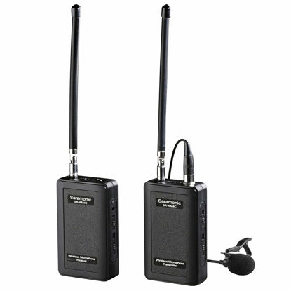 Picture of Saramonic Wireless Lavalier Microphone, SR-WM4C 4-Channels VHF Lapel Mic System (200' Range) Compatible with DSLR Camera Canon Nikon Sony Panasonic DV Camcorders Audio Recorder