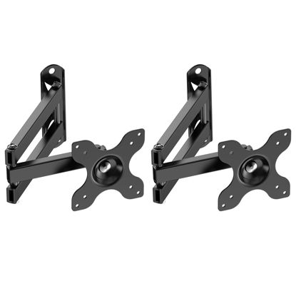 Picture of WALI TV Wall Mount Full Motion 15 inch Extension Arm Tilt Swivel for Most 13 to 32 inch LED TV Flat Panel Screen with Mounting Holes up to 100x100mm, 2 Packs (1330LM-2), Black