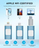 Picture of Apple MFi Certified 256GB Flash Drive for iPhone Thumb Drive Photo Stick, USB Memory Stick iPhone Flash Drive for Photos Videos, High Speed Jump Drive Compatible for iPhone/iPad/Android/PC (Blue)