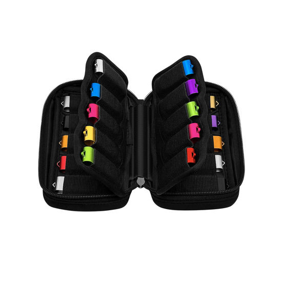 Picture of Wooolken 20 Slots USB Flash Drive Case with Labels, USB Storage Case Thumb Drive Holder case USB Organizer Storage Bag Electronic Accessories Organizer for USB Memory Stick