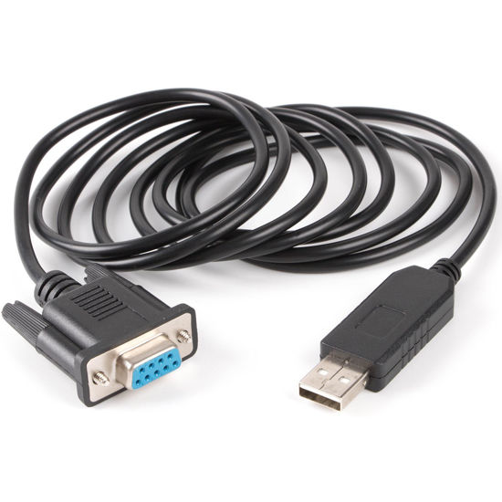 Picture of USB serial db9 ft232r USB rs232 null modem cable pc control tv cable (2-RXD(yellow), 3-TXD(orange),5-GND(GND), 7-RTS(green),8-CTS(brown), 1/4/6/9-NC)