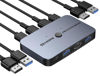 Picture of KVM Switch, ABLEWE Aluminum KVM Switch HDMI,USB Switch for 2 Computers Sharing Mouse Keyboard Printer to One HD Monitor, Support 4K@60Hz,2 HDMI Cables and 2 USB Cables Included