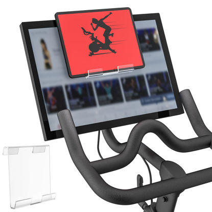 Picture of Crostice Tablet Holder Mount Compatible with Peloton Bike & Bike Plus & Row & Tread, Holder for iPad, Phone Holder Tablet Stand for Most Exercise Bike & Treadmill Accessories, Compatible with MYX Bike