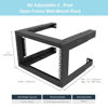 Picture of Jingchengmei 6U Wall Mount Open Frame Rack-19 Inch Server Equipment Rack- Adjustable Depth 13-18 Inches 2 Post Open Frame Cabinet- Black (6U13-18InD)