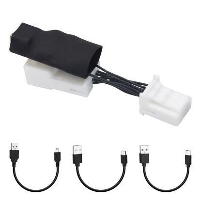 Picture of Dash Cam Power Adapter (12-Pin Type A) - Compatible with Toyota Tacoma (2015-2023), Highlander (2015-2016), Tundra (2014-2021), Sienna (2014-2021), Honda Ridgeline etc - Plugs into Rearview Mirror