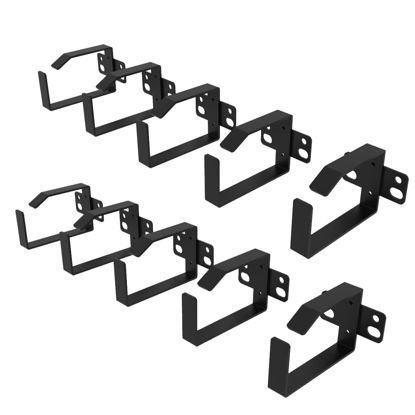Picture of QiaoYoubang 10 Pack of 1.7 x 2.7in Server Rack Cable Management D-Ring Hooks - Network Rack-Mount Cord Organizer Ring Set for Power Cords, Fiber Optic or Network Patch Cables (10DRing)