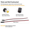 Picture of exgoofit 12V 5A DC Power Pigtail Barrel Plug Connector Cable 5 Pairs, 2.1mm x 5.5mm Male Female DC Pigtail Connectors for CCTV Security Camera and 12V Power Supply Adapter