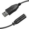 Picture of USB to 3.5mm Jack Audio Adapter, 97cm/3.2FT TRRS Aux Female to USB A Male Cable External Sound Card 3.5mm Aux Stereo Converter Compatible with Headphone Earphone Speaker to PC Laptop Desktop PS4 PS5