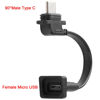 Picture of Uogw 2 Pack Extension Cable Compatible with Blink Outdoor 4(4th Gen),5inch Weatherproof Outdoor L-Shaped Flat Power Extension Cord,Female Mirco USB to Male Type C Extender Cord for Blink 4(4th Gen)