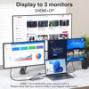 Picture of USB C Docking Station 3 Monitors USB C Hub Laptop Dual Monitor Multiport Adapter Dock Dongle,USB C to 2 HDMI,4K DisplayPort,PD Charging,Ethernet,7 USB C/A Ports,SD/TF,Audio for Dell/HP/Lenovo/Surface