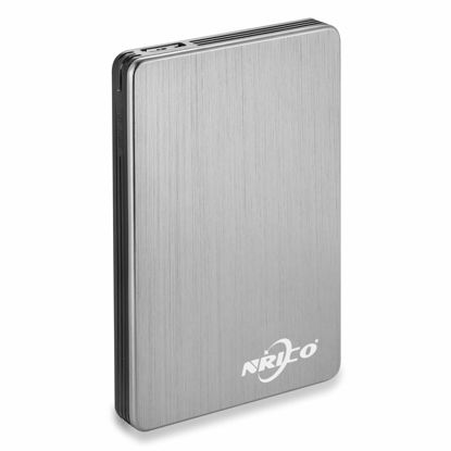 Picture of NRICO 500GB Portable External Hard Drive USB 3.0 HDD 2.5inch Storage Compatible for PC, Mac, Desktop,PS4 (500GB, Grey)