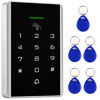 Picture of Door Access Control Keypad, 125KHz Proximity ID Card Access Control System, Support 1000 Users Door Access Control, Stand-Alone Keypad + 5PCS Keychains for Entry Access Controller Gate Opener