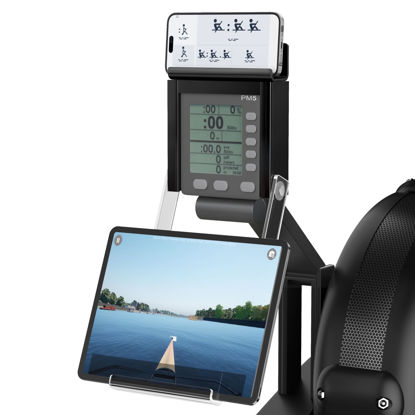 Picture of Phone & Tablet Holder Compatible with Concept 2 Rowing Machine & Skierg with PM5 Monitor, Phone & Tablet Mount, Rower Accessories, 2-in-1 Tablet Stand for Model D&E and Rowerg, Patent Pending