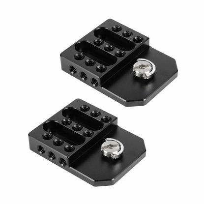 Picture of CAMVATE Versatile Top/Bottom Plate with Multiple 1/4"-20 Threads for Director's Monitor Cage Rig(2 Pieces) - 2140