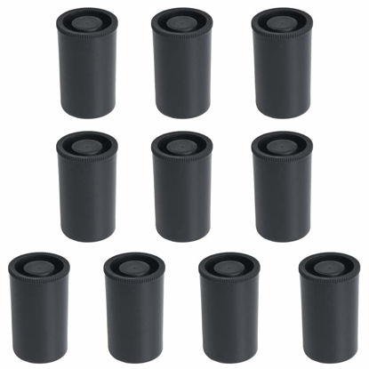 Picture of 10 Pieces Film Canisters Plastic Film Canister Plastic Film Canister Holder Empty Camera Reel Containers Empty Camera Reel Storage Containers Case Plastic Storage Case with Lids, Black