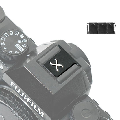 Picture of Niyi Focus 1pcs BS-3F Camera Hot Shoe Cover Camera Cold Shoe Cap Protector Flash Cover Aluminum Alloy for Fuji X Fujifilm GFX Mount Camera Black
