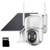 Picture of HOSAFE.COM Solar Security Camera Wireless Outdoor, WiFi Cameras for Home Surveillance Battery Powered, 360°PTZ, 2K HD Color Night Vision, 2-Way Audio, PIR Human Detection, SD/Cloud, Phone App Alerts