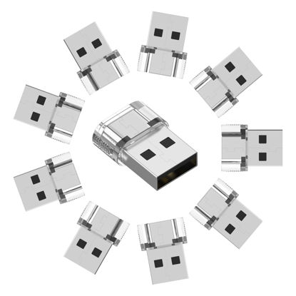 Picture of 10 Pack USB to USB C Adapter,USB C Female to A Male Charger Converter Compatible with Apple Watch,iPhone 15 14 13 12 Pro Max Plus,Note,iPad 9 10 Air 5 Mini 6,Galaxy Pixel and etc.(Clear)