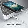 Picture of 10 Pack USB to USB C Adapter,USB C Female to A Male Charger Converter Compatible with Apple Watch,iPhone 15 14 13 12 Pro Max Plus,Note,iPad 9 10 Air 5 Mini 6,Galaxy Pixel and etc.(Clear)