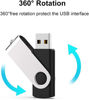 Picture of JUANWE 128GB USB Flash Drive 2 Pack 128GB Portable Thumb Drive USB 2.0 Storage Memory Stick for Computers USB Drive Pen Drive with Rotated Design-Black