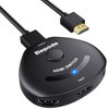 Picture of HDMI Switch, 4K HDMI Splitter 3-in-1 Out, HDMI Selector Switcher with Integrated HDMI Cable, Supports Ultra HD 4K, 1080P, 3D Video, HDMI Hub Compatible with Fire Stick