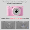 Picture of SZHSYJY Camera Case for Sony ZV-1F/ ZV-1 II/ZV-1M2 Digital Camera,ZV1F Soft Silicone Protective Bag,Anti-Scratch Slim Fit Soft Sleeve with ZV1 F Screen Protector and Strap Wrist. (Pink)