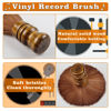 Picture of Vinyl Record Cleaner Brush, Anti Static Dust Remover with Fine Fiber Bristles, Wood Record Brush Accessories for Vinyl Albums LP CD Cartridge (Dark Brown)