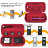 Picture of Elonbo Carrying Case for Texas Instruments TI-Nspire CX II CAS/CX II/CX/CX CAS Color Graphing Calculator, Extra Mesh Pocket Fits Charging Cable, Charger, Manual, Red