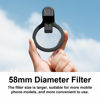 Picture of Kase 58mm Clip-on Black Mist 1/4 Filter Magnetic Black Diffusion 1/4 Filter for iPhone 15 14 13 12 11 Android Smartphone
