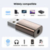 Picture of MOSWAG USB to Audio Jack Adapter, 3.5mm Jack Audio Adapter, External Sound Card Jack Audio Adapter Compatible with Headset, PC, Laptop, Mac, Desktops, Linux, PS4 and More Device