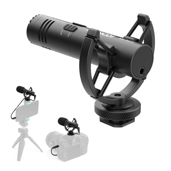 Picture of SYNCO M2S Video Microphone, Mini Cardioid Directional On-Camera Mic for DSLR Camera Smartphone with 3.5mm, Compact Shotgun Microphone