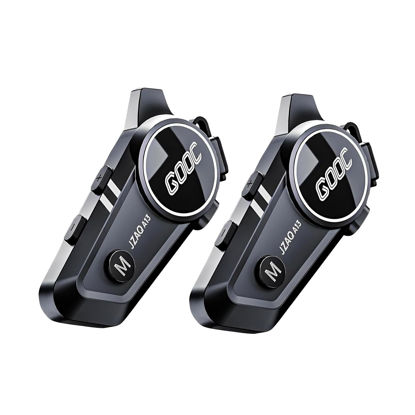 Picture of JZAQ Motorcycle Helmet Bluetooth Headset Helmet Bluetooth Intercom 2 Riders Noise Cancellation Speakers Communication Systems Motorcycle Riding/ski/Cycling/Sports（2PC）