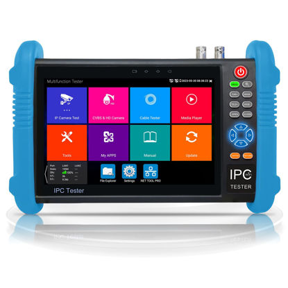 Picture of WANLUTECH 8K IP Camera Tester with PoE, CCTV Tester 7 inch Touchscreen 8MP TVI CVI AHD CVBS Camera Tester RJ45 Cable Tester Network Tools WiFi HDMI I/O VGA in (IPC-9800ADH Pro)