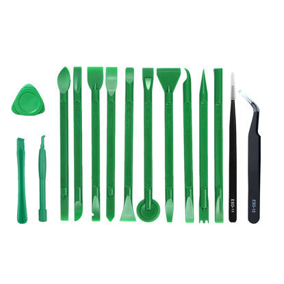 Picture of 15 Pcs Antistatic Spudger Plastic Opening Pry Tool Set，Suitable for any touch screen or case Cleaning Scraper Prying and Opening Tool for Laptop Tablet iPhone ipad Cell Phone （Green）
