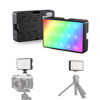 Picture of JJC 2600mAh Magnetic RGB On-Camera LED Video Light for Sony ZV-E10 II ZVE10 ZV-1 II ZV-1F ZV1 ZV1F A6600 A6000, Canon EOS R100 R50 M50 & More Cameras, 2500K-8500K, 360° Full RGB Color, Rechargeable