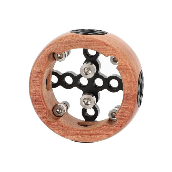 Picture of CAMVATE Round Hand Wheel with 1/4"-20 Mount for Camera Video Wooden Handle Grip - 3216