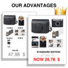 Picture of CAIYOULE Camera Case for Fujifilm Instax Mini EVO, Fuji Mini EVO Case Bag with Mini Photo Pouch, Album, Frames, Screen Protector Accessories Kit - Vintage Black