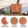 Picture of CAIYOULE Case for Fujifilm Instax Mini EVO, Protective PU Leather Carrying Bag with Mini Photo Pouch, Album, Frames, Screen Protector Accessories Kit - Vintage Brown