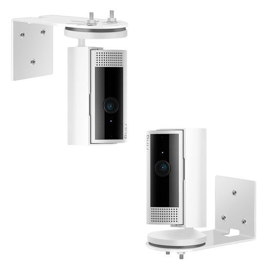 Picture of Adhesive Wall Mount for Ring Indoor Cam (2nd Gen and 1st Gen) - Metal Camera Holder, Two Installation Ways with Strong Adhesive Tape or Screws (2Pack)