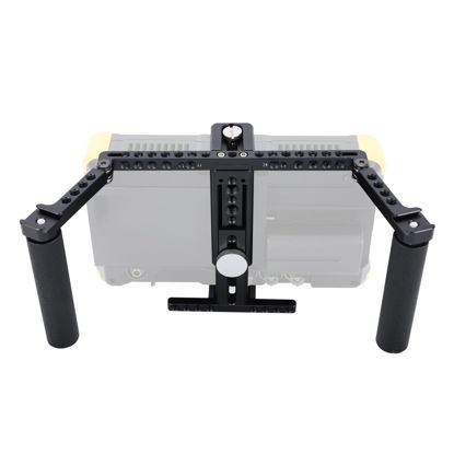 Picture of NICEYRIG Directors' Monitor Cage for LCD Monitor 5’’ to 7’’ Wireless Monitoring, Comfortabl Handheld Shooting Kit with Adjustable Handles, 1/4'' & 3/8'' Thread for Camera Accessories - 575