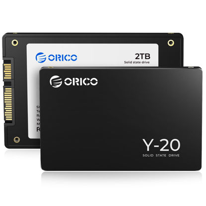 Picture of ORICO 2TB SATA SSD 2.5 Inch Internal Solid State Drive, Read Speed up to 500MB/s, SATA III 6Gbps for Desktop Laptop NAS DIY External Drive - Y20