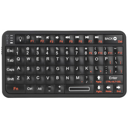 Picture of Rii Mini Bluetooth Keyboard,Portable Wireless Keyboard with Backlit,Rechargeable Mini Keyboard for Smart TV/Android TV Box/Smartphone/HTPC/IPTV, Black(Upgrade-TypeC)