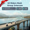 Picture of ASMAX F1 Motorcycle Bluetooth Headset, 10 Riders Mesh Helmet Communication Systems, AI Voice Control Motorcycle Intercom, 50Min Fast Charging, Auto Volume Control/ENC Noise Reduction for Snowmobile